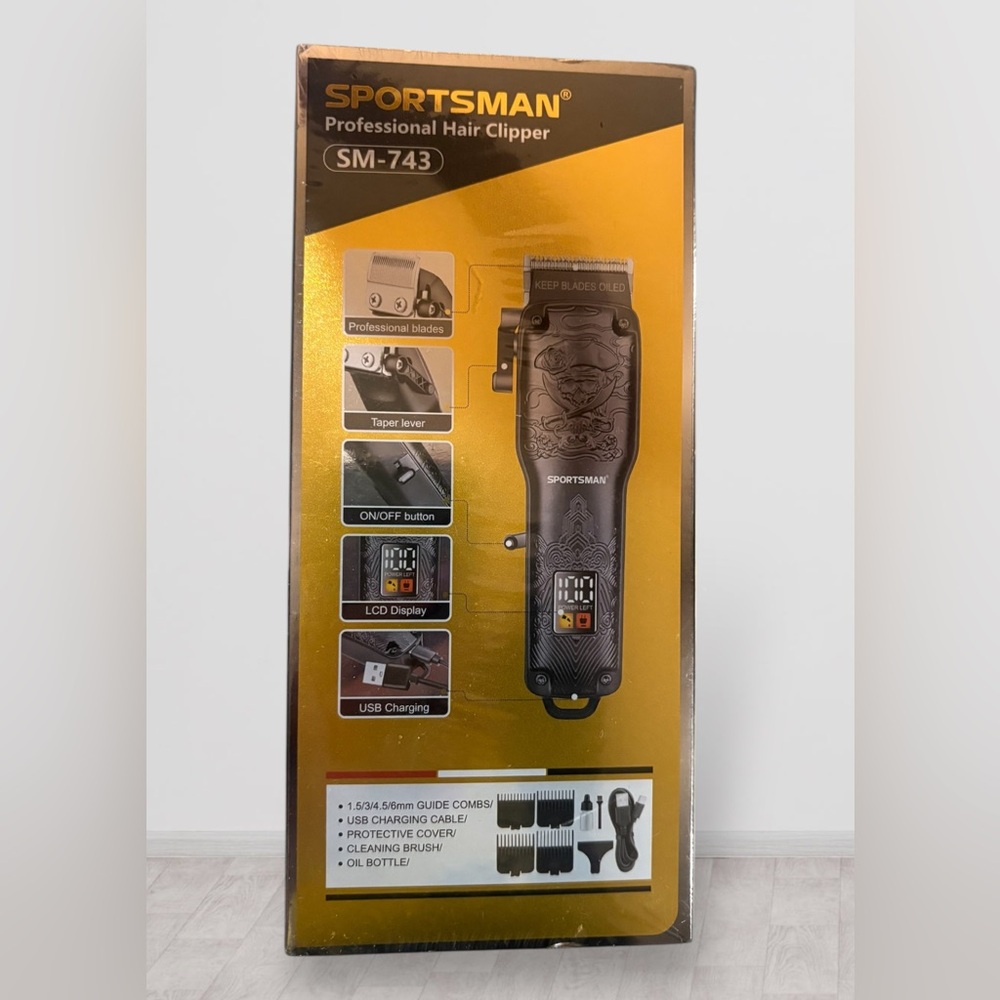 Professional Hair Clipper SM-743 Cordless Rechargeable Trimmer (NEW)
